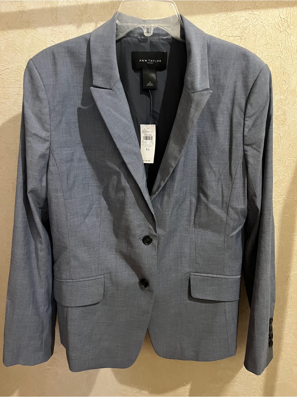 Ann Taylor Light Gray Women's Tailored Blazer